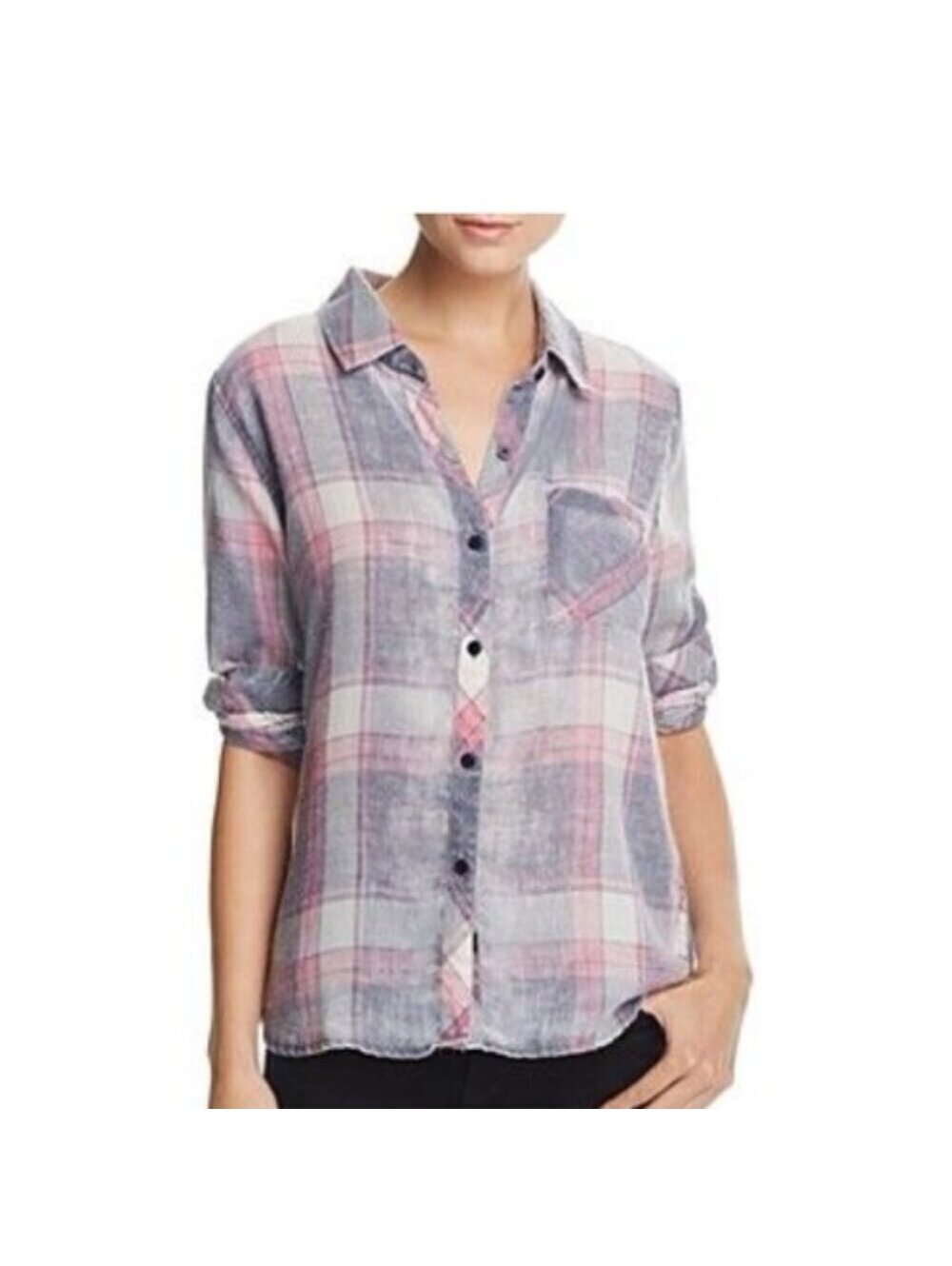 Rails Plaid Button Down Collared Shirt M